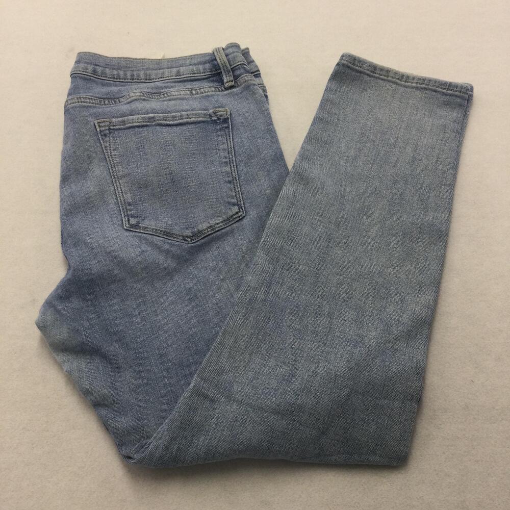 Frame Le Garcon Boyfriend Jeans Womens 31 Blue Light Wash Distressed Relaxed Fit